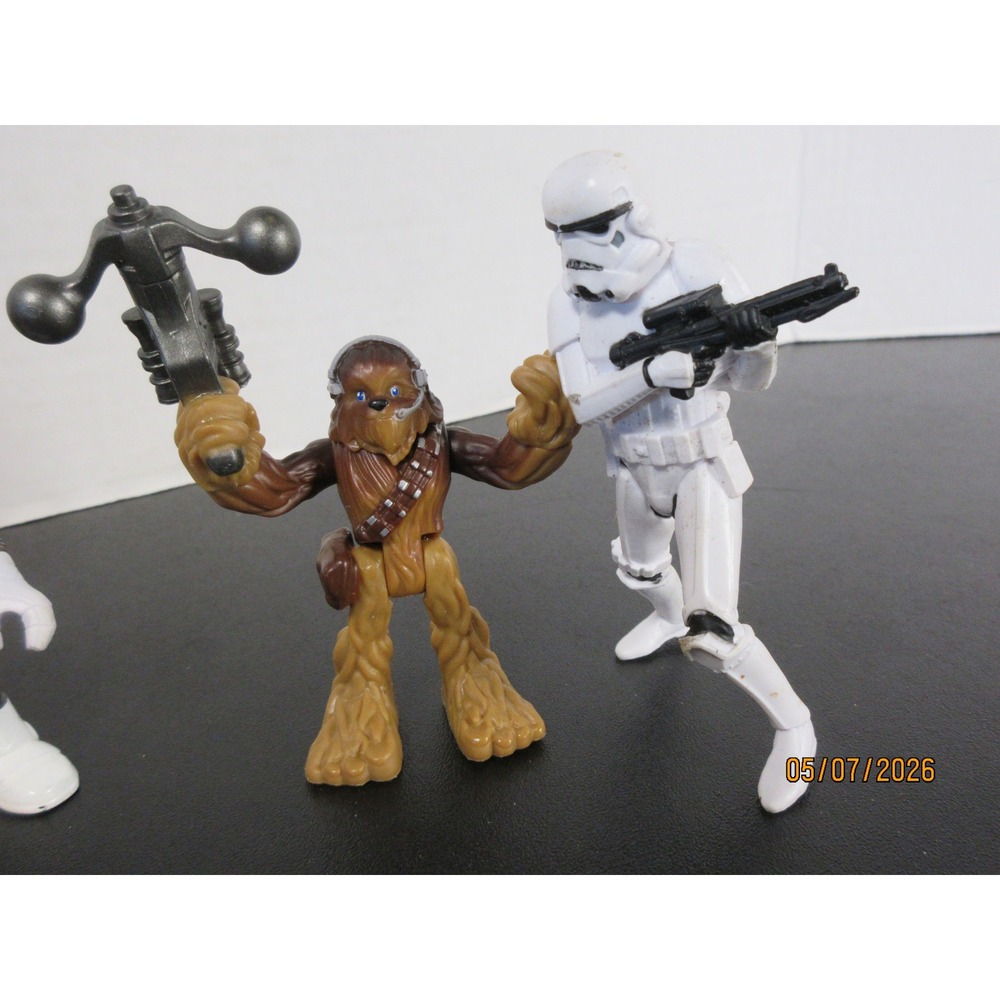 Star Wars Galactic Heroes Chewbacca and Stormtrooper Hasbro Action Figures 2017